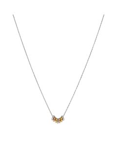 New Sterling Silver 7 Lucky Rings Necklace