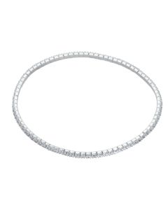 New Sterling Silver Cubic Zirconia Flexi Stretch Line Bracelet