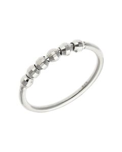 New Sterling Silver Spinning Bead Fidget Ring