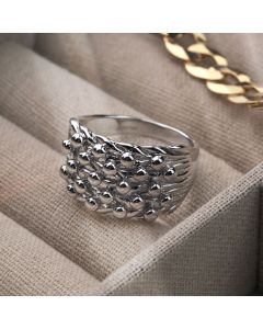 New Sterling Silver 5 Row Keeper Ring