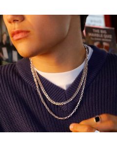 New Sterling Silver 20" Curb Link Chain Necklace