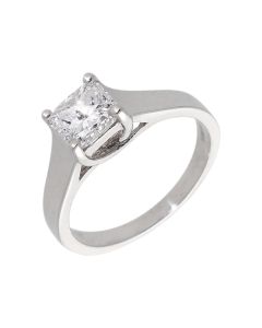 Pre-Owned 14ct Gold 1.00ct Princess Cut Diamond Solitaire Ring