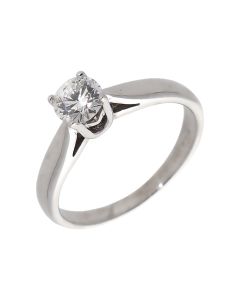 Pre-Owned 18ct White Gold 0.38 Carat Diamond Solitaire Ring