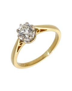 Pre-Owned 18ct Yellow Gold 0.50 Carat Diamond Solitaire Ring