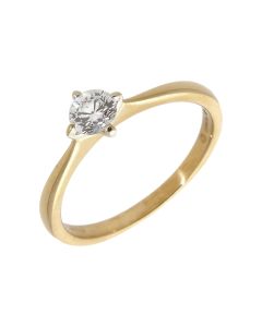 Pre-Owned 9ct Yellow Gold 0.40 Carat Diamond Solitaire Ring
