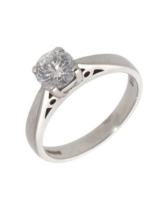Pre-Owned 18ct White Gold 0.56 Carat Diamond Solitaire Ring