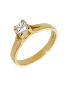 Pre-Owned 18ct Yellow Gold Diamond Solitaire Ring