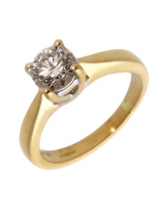Pre-Owned 18ct Yellow Gold 0.85 Carat Diamond Solitaire Ring