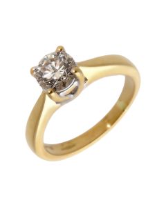 Pre-Owned 18ct Yellow Gold 0.85 Carat Diamond Solitaire Ring