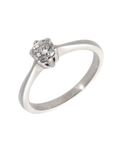 Pre-Owned 18ct White Gold 0.33ct Diamond Solitaire Ring