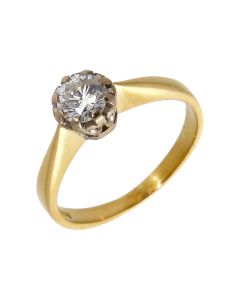 Pre-Owned 18ct Yellow Gold 0.46ct Diamond Solitaire Ring