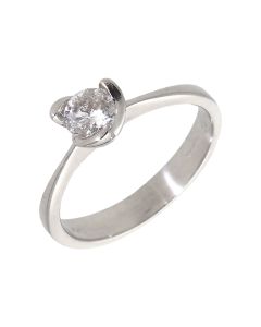 Pre-Owned 18ct White Gold 0.52ct Diamond Solitaire Ring