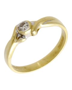 Pre-Owned 18ct Yellow Gold Diamond Solitaire Ring