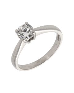 Pre-Owned 18ct White Gold 0.45ct Diamond Solitaire Ring