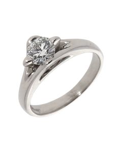 Pre-Owned 14ct White Gold 0.50ct Diamond Solitaire Ring