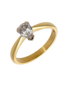 Pre-Owned 18ct Gold 0.55ct Pear Cut Diamond Solitaire Ring