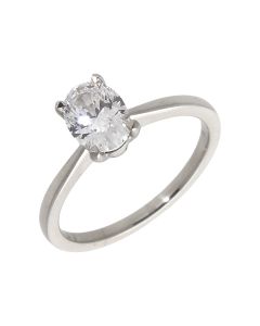 Pre-Owned Platinum GIA 1.00ct Oval Diamond Solitaire Ring