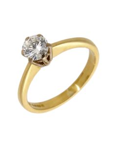 Pre-Owned 18ct Yellow Gold 0.50 Carat Diamond Solitaire Ring