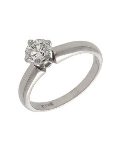 Pre-Owned 14ct White Gold 0.61ct Diamond Solitaire Ring