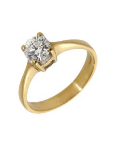 Pre-Owned 18ct Yellow Gold 0.89 Carat Diamond Solitaire Ring