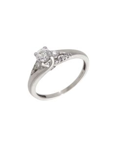 Pre-Owned 9ct White Gold Diamond Solitaire Ring