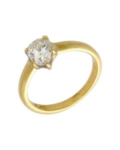 Pre-Owned 18ct Gold 0.70ct Pear Cut Diamond Solitaire Ring