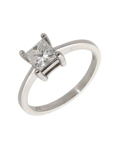 Pre-Owned Platinum 1.00ct Princess Cut Diamond Solitaire Ring
