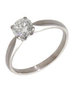 Pre-Owned 18ct White Gold 0.70ct Diamond Solitaire Ring