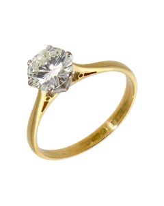 Pre-Owned 18ct Yellow Gold 1.20ct Diamond Solitaire Ring