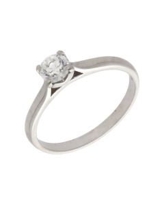 Pre-Owned 18ct White Gold 0.40ct Diamond Solitaire Ring