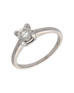 Pre-Owned 18ct White Gold 0.45ct Diamond Solitaire Ring