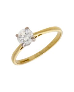 Pre-Owned 18ct Yellow Gold 0.50ct Diamond Solitaire Ring