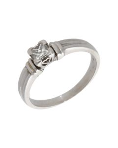 Pre-Owned Platinum 0.30ct Princess Cut Diamond Solitaire Ring