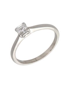 Pre-Owned Platinum 0.50ct Asscher Cut Diamond Solitaire Ring