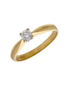 Pre-Owned 18ct Yellow Gold 0.25ct Diamond Solitaire Ring