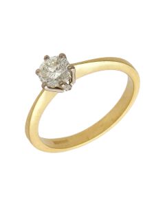 Pre-Owned 18ct Yellow Gold 0.46ct Diamond Solitaire Ring