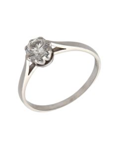 Pre-Owned 18ct White Gold 0.75ct Diamond Solitaire Ring