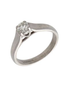 Pre-Owned 18ct White Gold 0.33ct Diamond Solitaire Ring