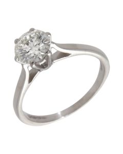 Pre-Owned 18ct White Gold 0.95ct Diamond Solitaire Ring