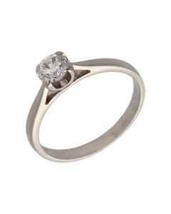 Pre-Owned 18ct White Gold 0.50ct Diamond Solitaire Ring