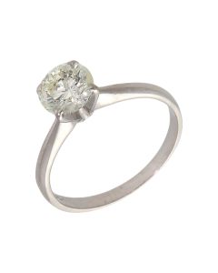 Pre-Owned 18ct White Gold 1.01ct Diamond Solitaire Ring