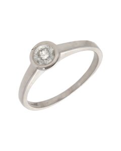 Pre-Owned 18ct White Gold 0.33ct Diamond Solitaire Ring