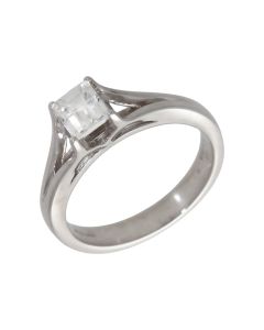 Pre-Owned 18ct Gold 0.63ct Millenium Cut Diamond Solitaire Ring