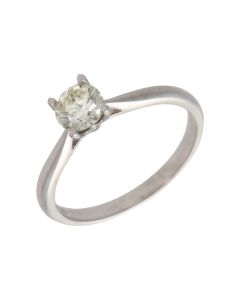 Pre-Owned 18ct White Gold 0.50ct Diamond Solitaire Ring