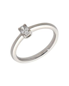 Pre-Owned Platinum 0.25ct Oval Diamond Solitaire Ring