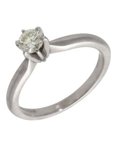 Pre-Owned 18ct White Gold 0.29ct Diamond Solitaire Ring