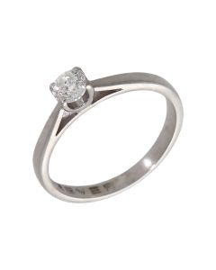 Pre-Owned 18ct White Gold 0.25ct Diamond Solitaire Ring