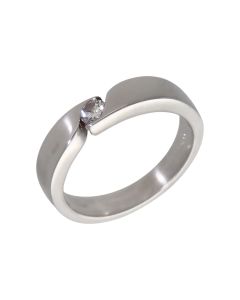 Pre-Owned 18ct White Gold 0.15ct Diamond Set Split Band Ring
