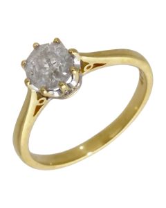 Pre-Owned 18ct Yellow Gold Diamond Solitaire Ring