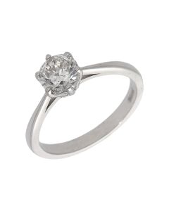 Pre-Owned 18ct White Gold 0.92ct Diamond Solitaire Ring